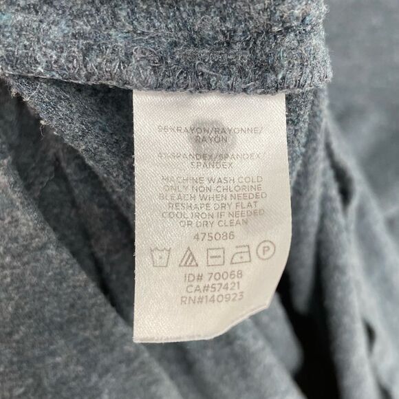 LOFT Factory Long Sleeve Lounge V Neck TShirt Marled Blue Women’s Size XS - Picture 3 of 5